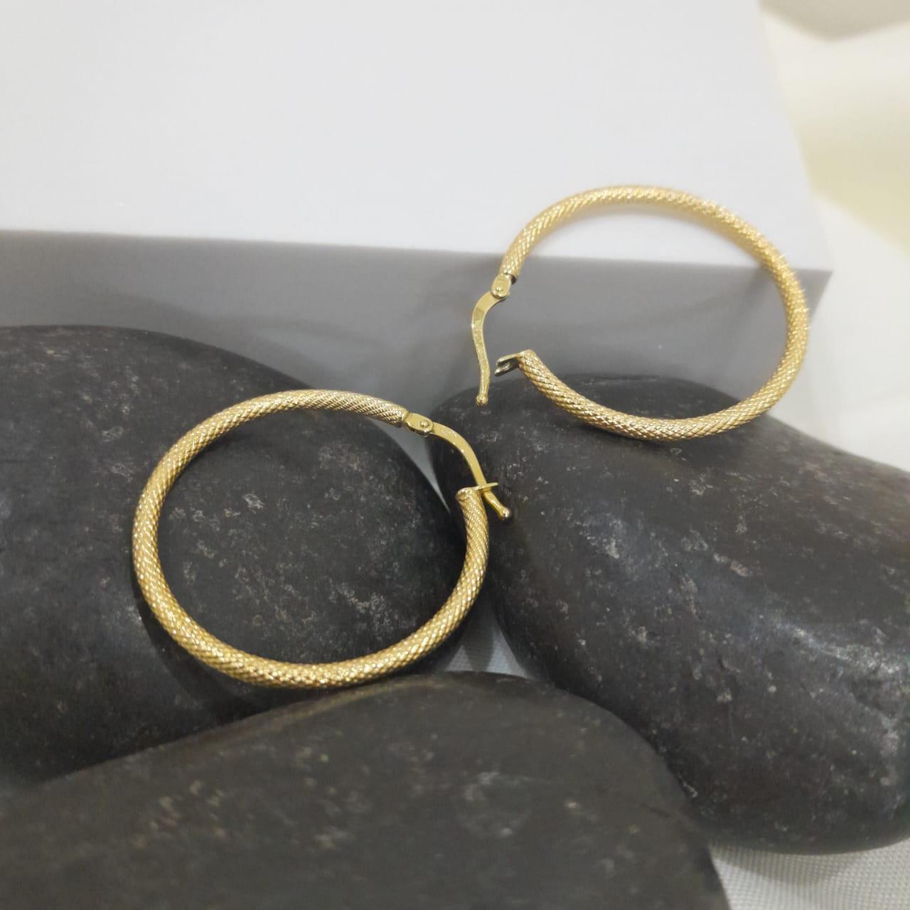 Dubai Gold RateReal Gold Hoop Earring 18K 1 83 1 87 Gms
