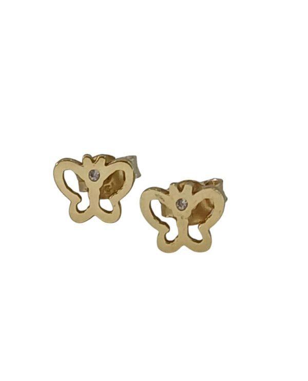 REAL GOLD STUD EARRING 18k 1.36 gms
