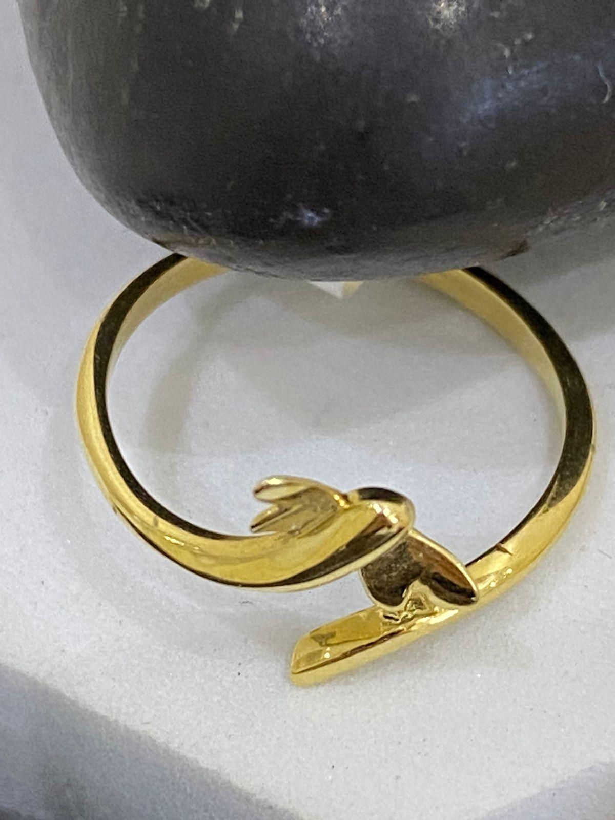 REAL GOLD RING 18K (SIZE: 5.5)1.49 gms