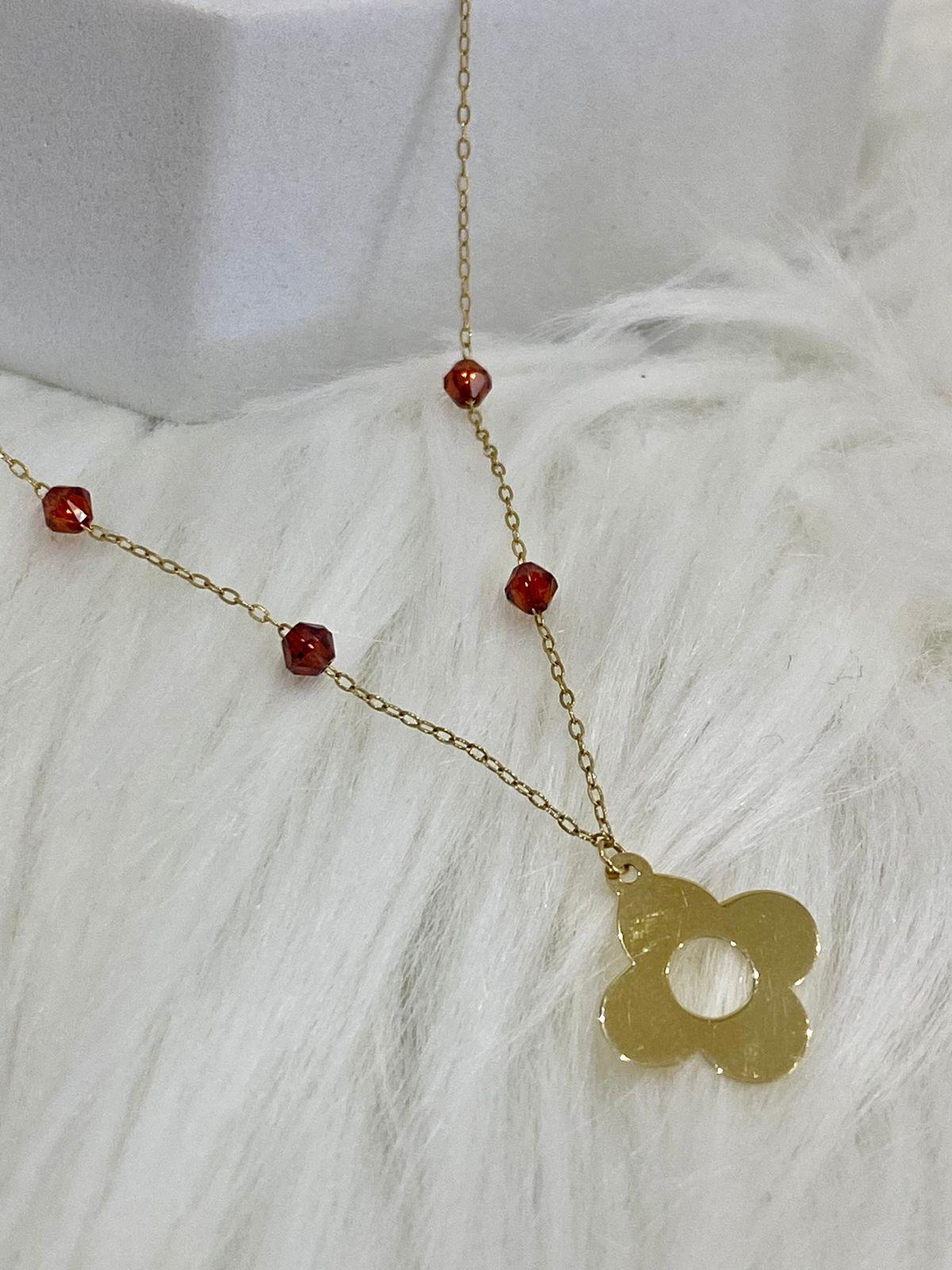 gold rate todayREAL GOLD SIMPLE FLOWER NECKLACE 18k