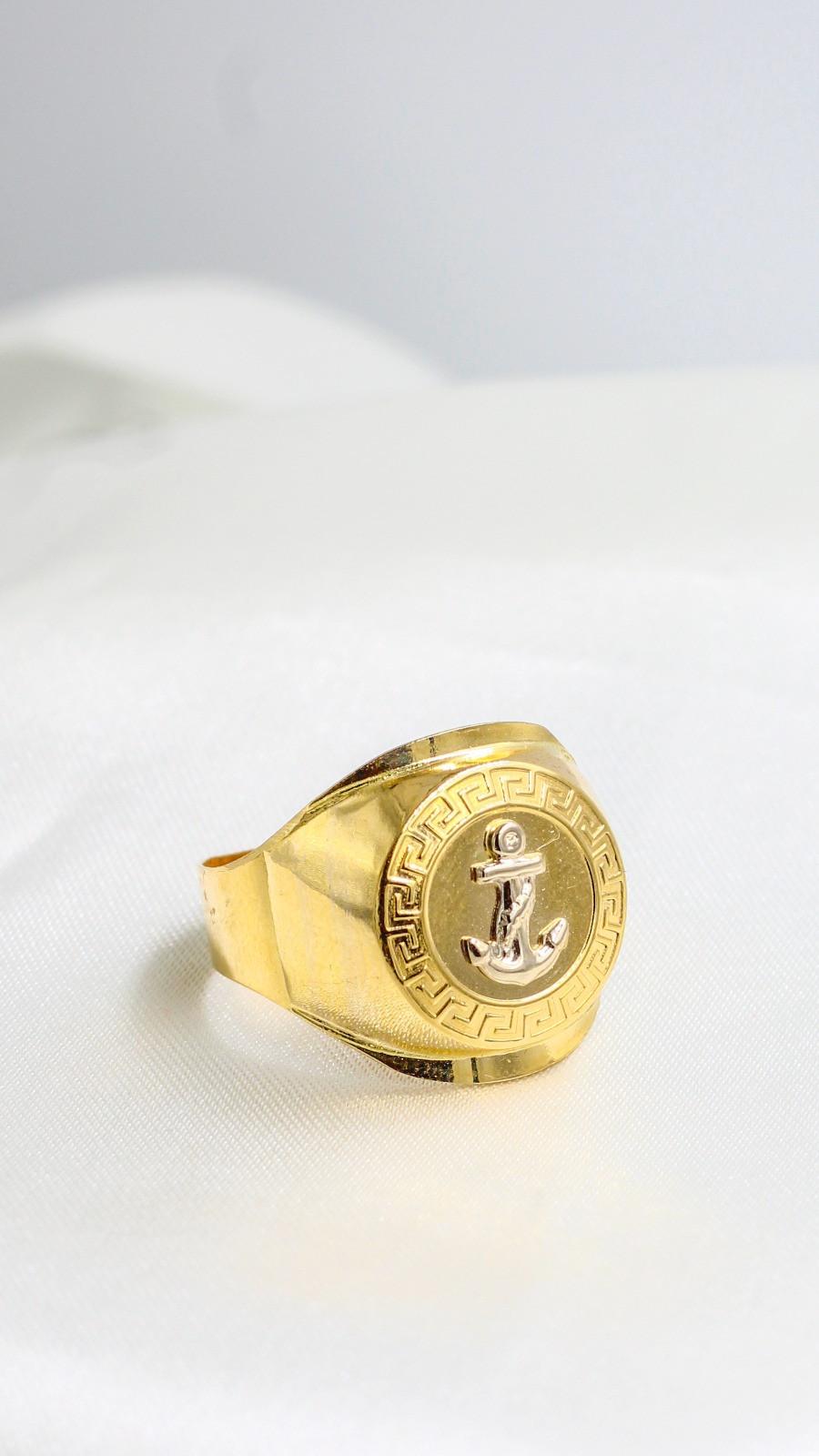 spot gold priceReal Gold Ship Anchor Men’s Ring 18K (Size 11) Sola Gold