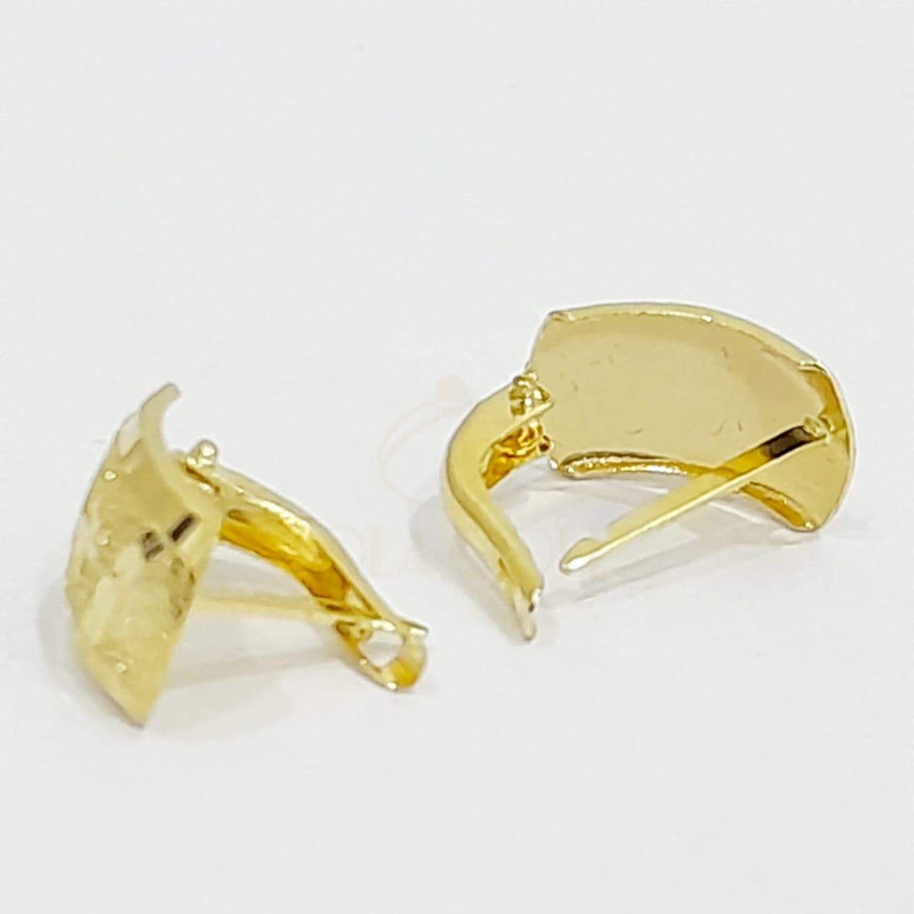 18k Real Gold Clip Type Earring 1.24/1.25 gms - Image 2