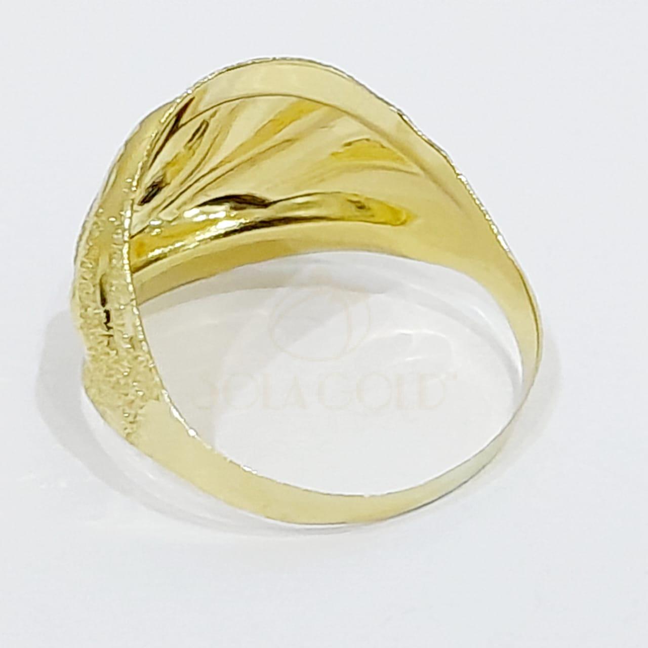 18k Gold Ring Simple Design (Size 8.1) 2.01 gms - Image 2