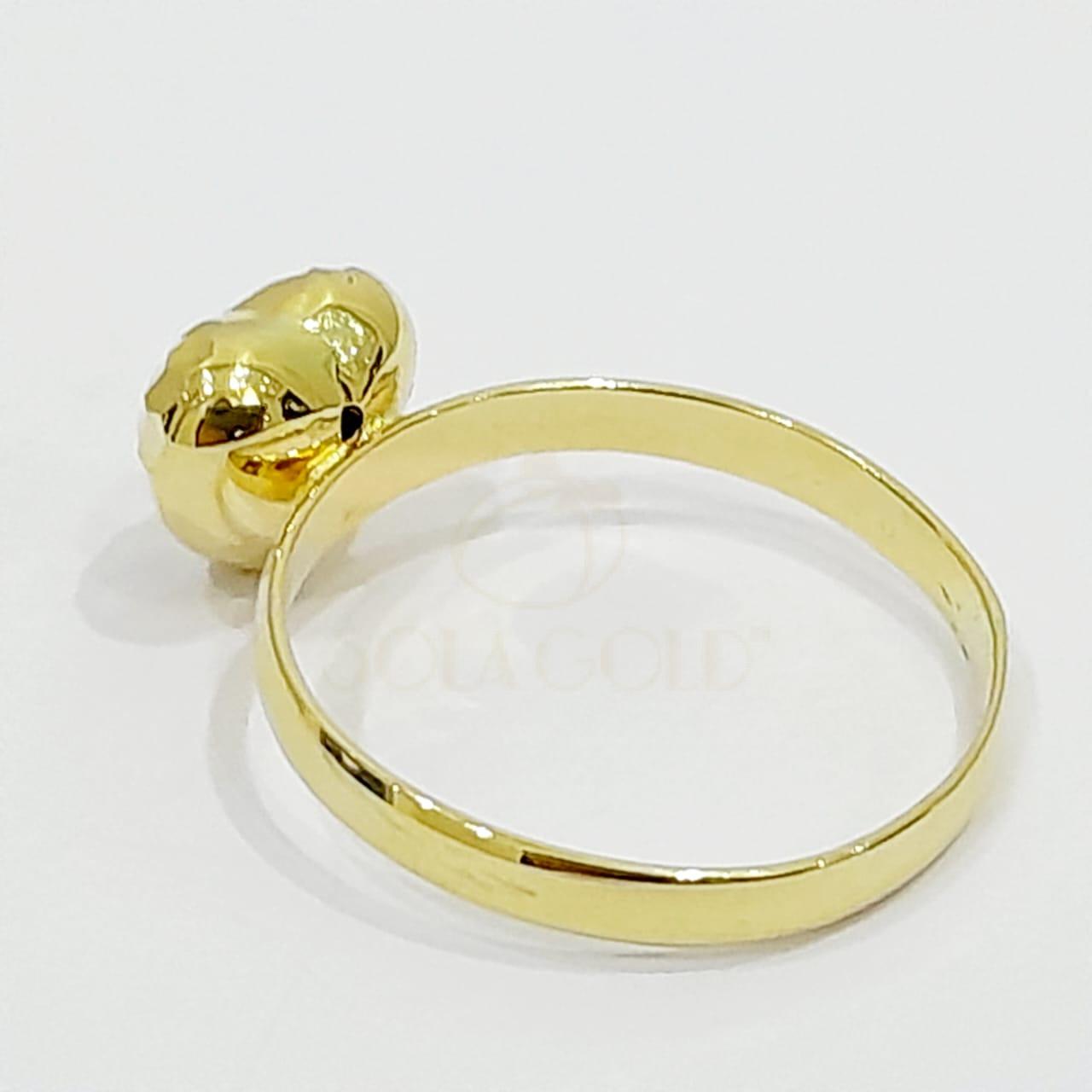 Real Gold Heart Design Ring 18k ( Size 7) 1.96 gms - Image 2