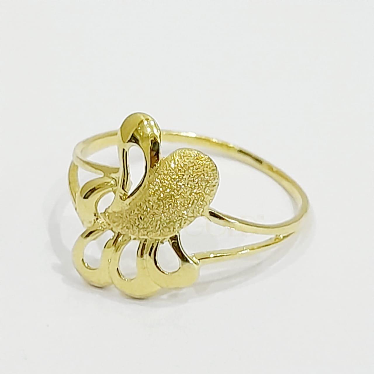 18k Gold Simple Heart Ring ( Size 5.8 ) 1.24 gms - Image 2
