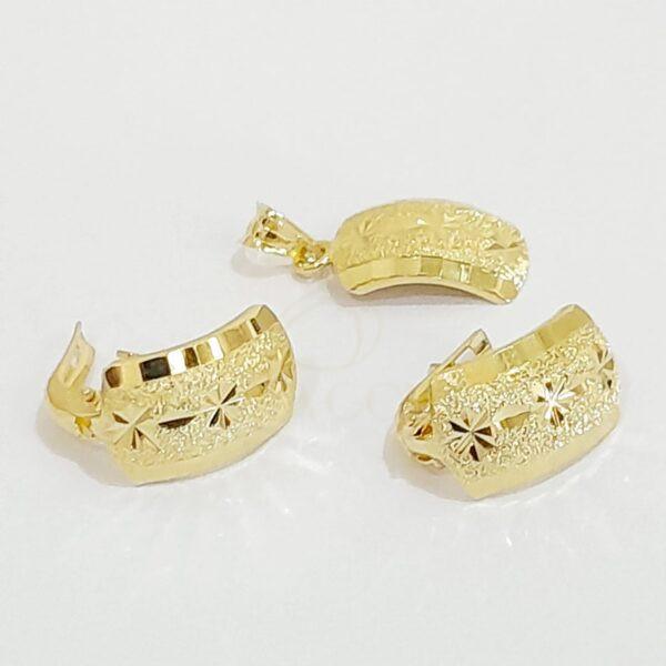 Real Gold Set Clip Type 18k (Pendant/Earring) 1.69 gms - Image 3