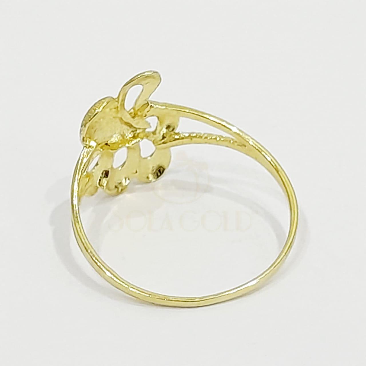 18k Gold Simple Heart Ring ( Size 5.8 ) 1.24 gms - Image 3