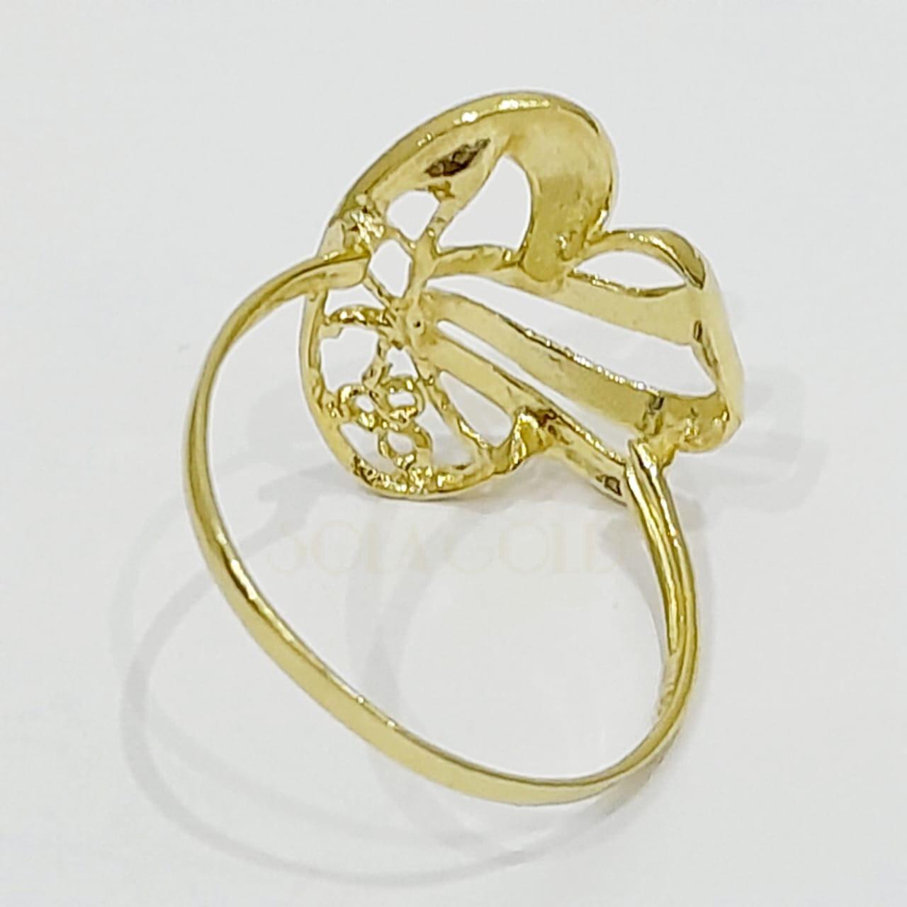18k Gold Simple Heart Ring ( Size 5.8 ) 1.51 gms - Image 3