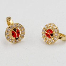 gold rate today18k Real Gold Baby Bug Clip Type Earring