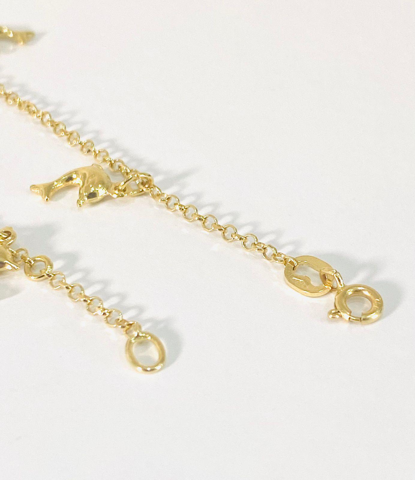 18k Dolphin Gold Bracelet (3.27 gms) - Image 2