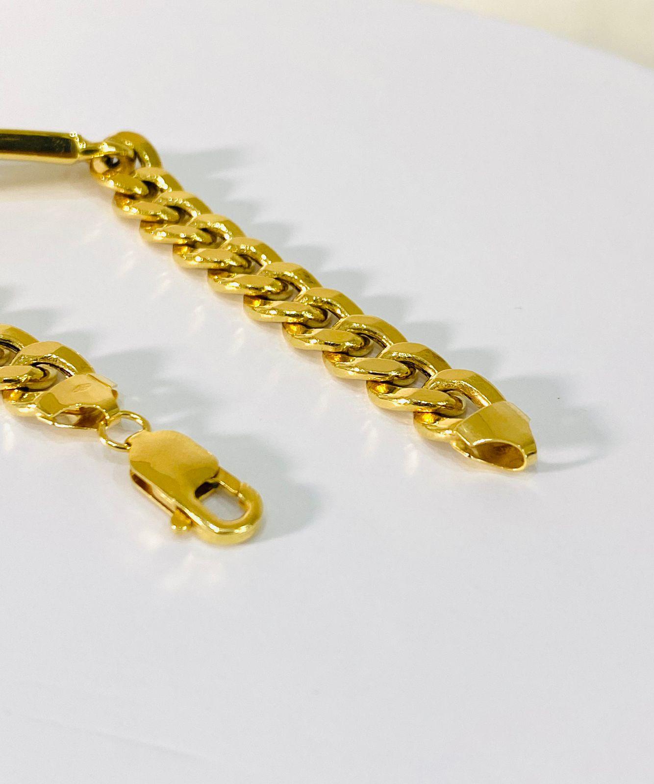 18k Unisex Gold Bracelet ( 20.23/20.47 gms) - Image 2