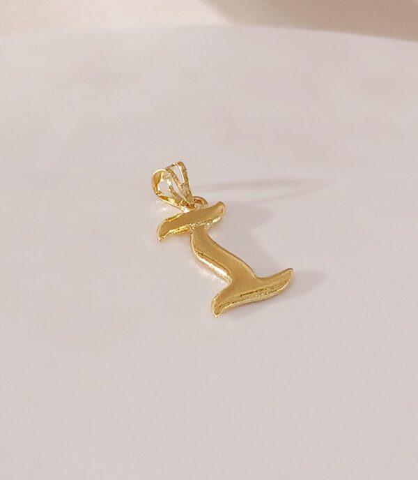 Real Gold I Letter Pendant 18k (0.72)