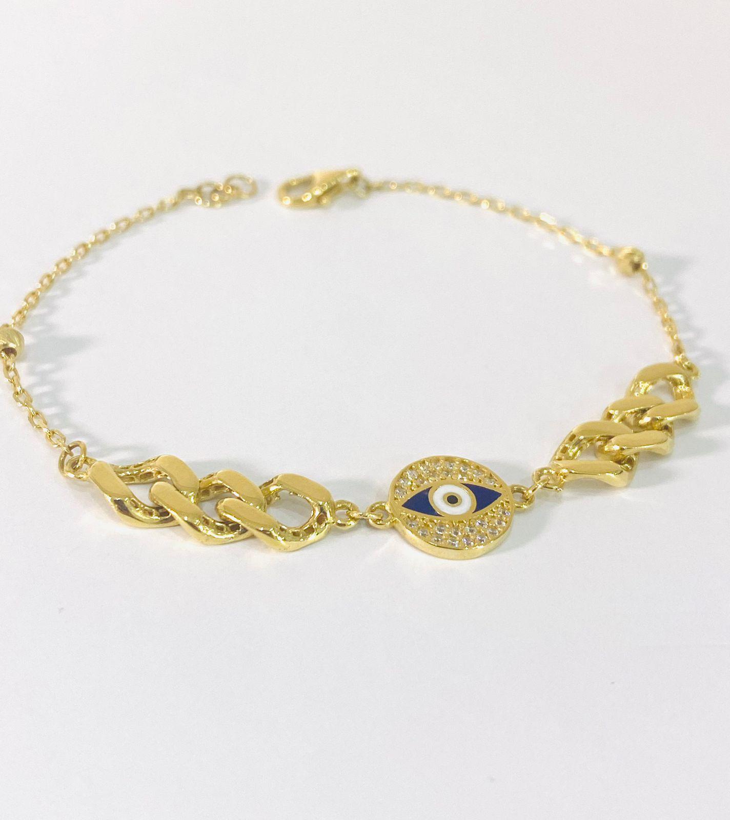 18k Gold Eye Bracelet ( 5.05 gms)