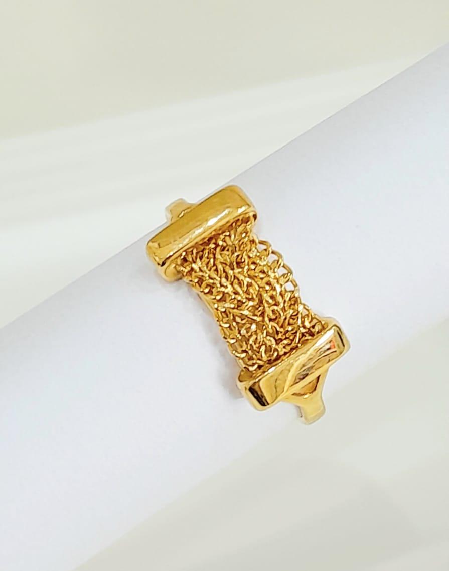 Real Gold Ladies Ring 18K (Size 8.6) 3.51 gms - Image 2