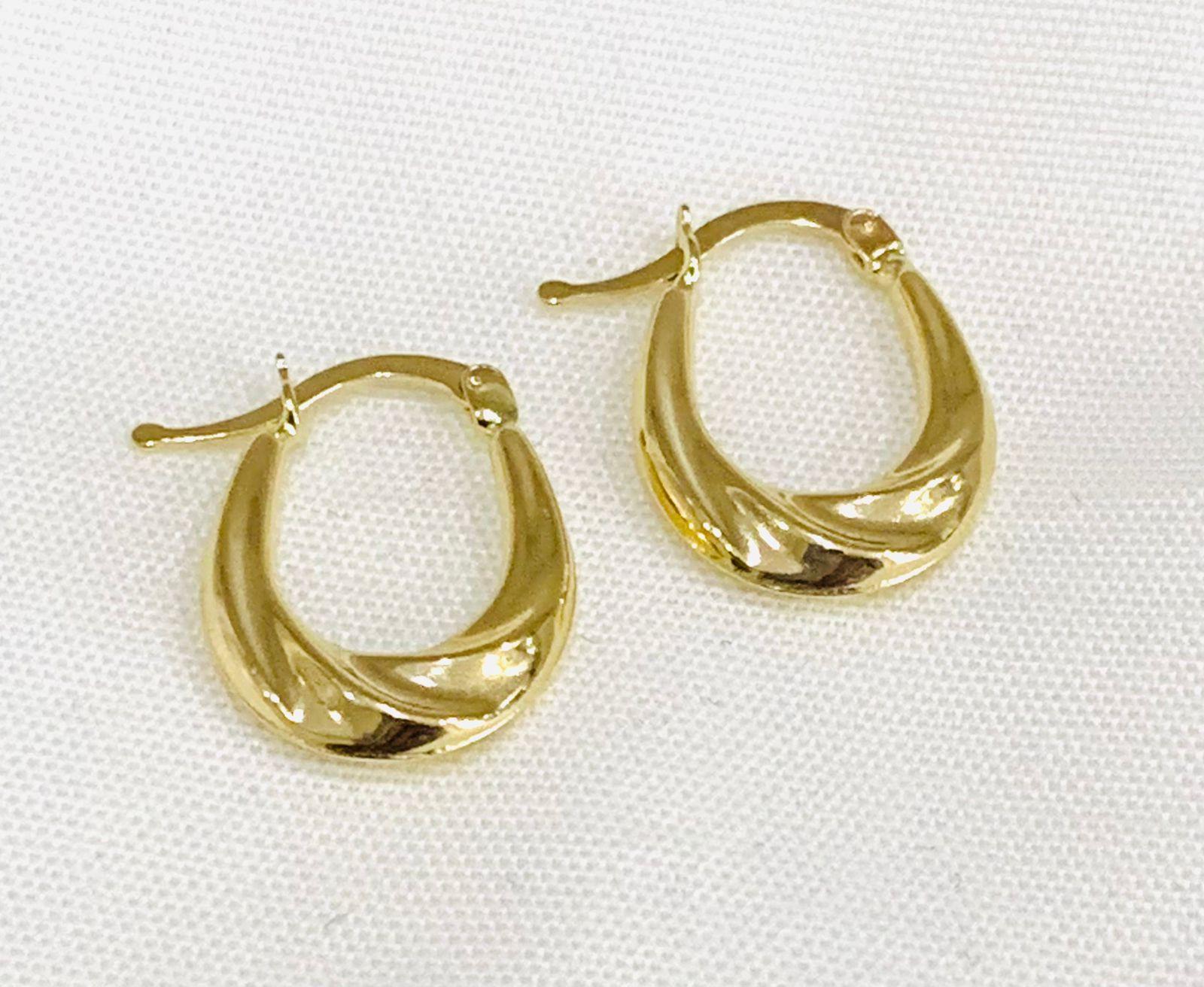 Real Gold Hoop Earring 18K(1.04/1.08 gms)