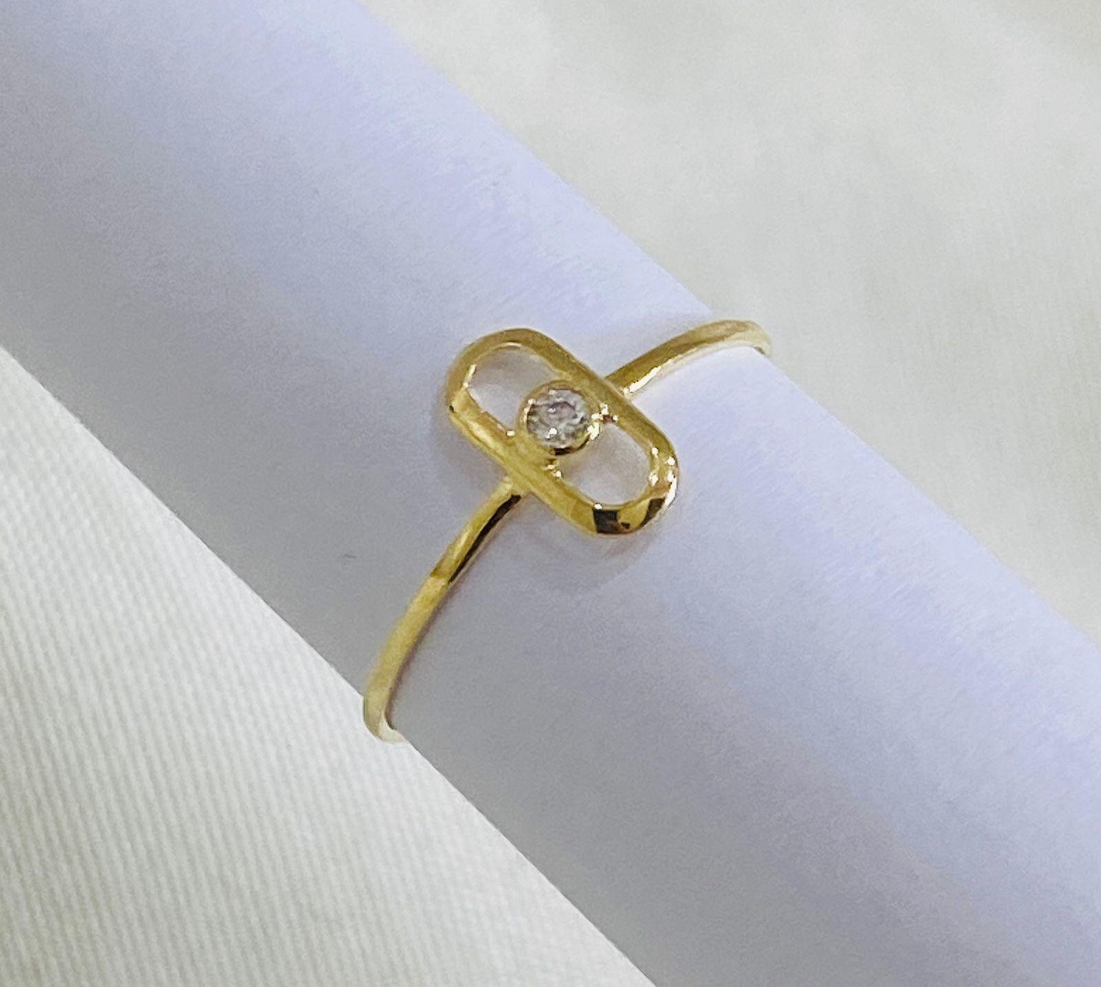 Real Gold Ring 18K (Size: 6 ) 0.44/0.45 gms