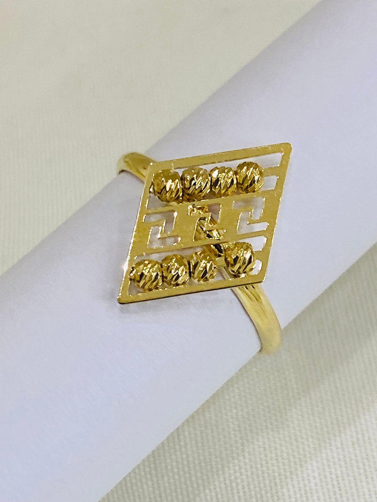 Real Gold Ring 18K (Size: 7.9 ) 1.34 gms