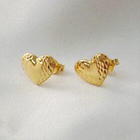 Heart Real Gold Stud Earring 18k(1.49 gms)