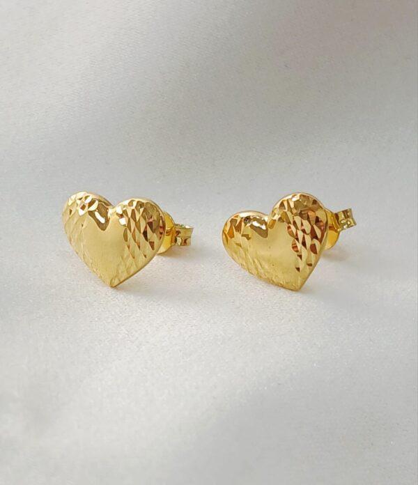 Heart Real Gold Stud Earring 18k(1.49 gms)