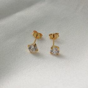 Real Gold Stud Earring 18k(0.52/0.55gms)