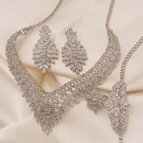 925 Real Silver Set (Necklace/Earring/Ring/Bracelet) 64.27 gms