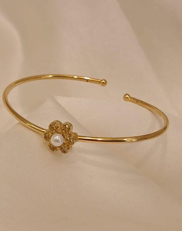 Real Silver 925 Flower Bangle 3.71 gms