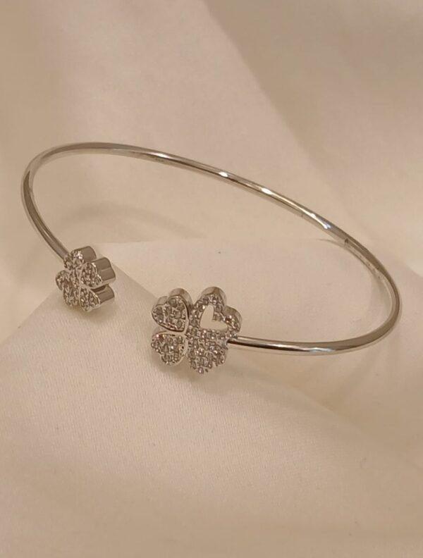Real Silver 925 Heart Bangle 4.66 gms