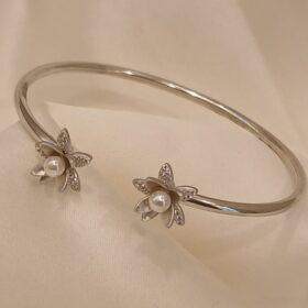 Real Silver 925 Flower Bangle 5.80 gms
