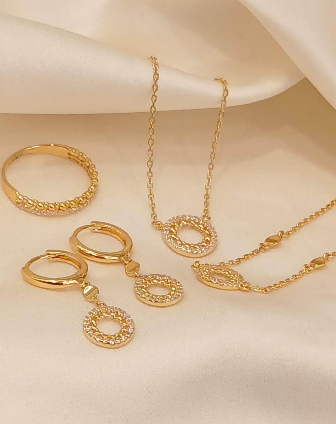 925 Real Silver Set (Necklace/Earring/Ring/Bracelet) 6.84 gms