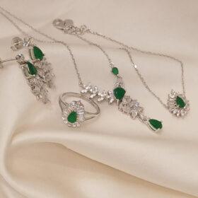 925 Real Silver Set (Necklace/Earring/Ring/Bracelet) 12.02 gms