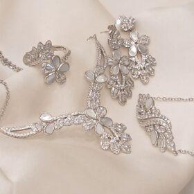 925 Real Silver Set (Necklace/Earring/Ring/Bracelet) 23.46 gms