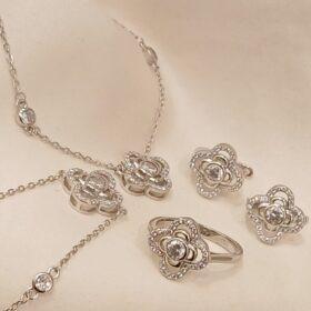 925 Real Silver FullSet (Necklace/Earring/Ring/Bracelet) 11.97 gms