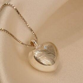 Real Silver Heart Necklace 925(3.48 gms)
