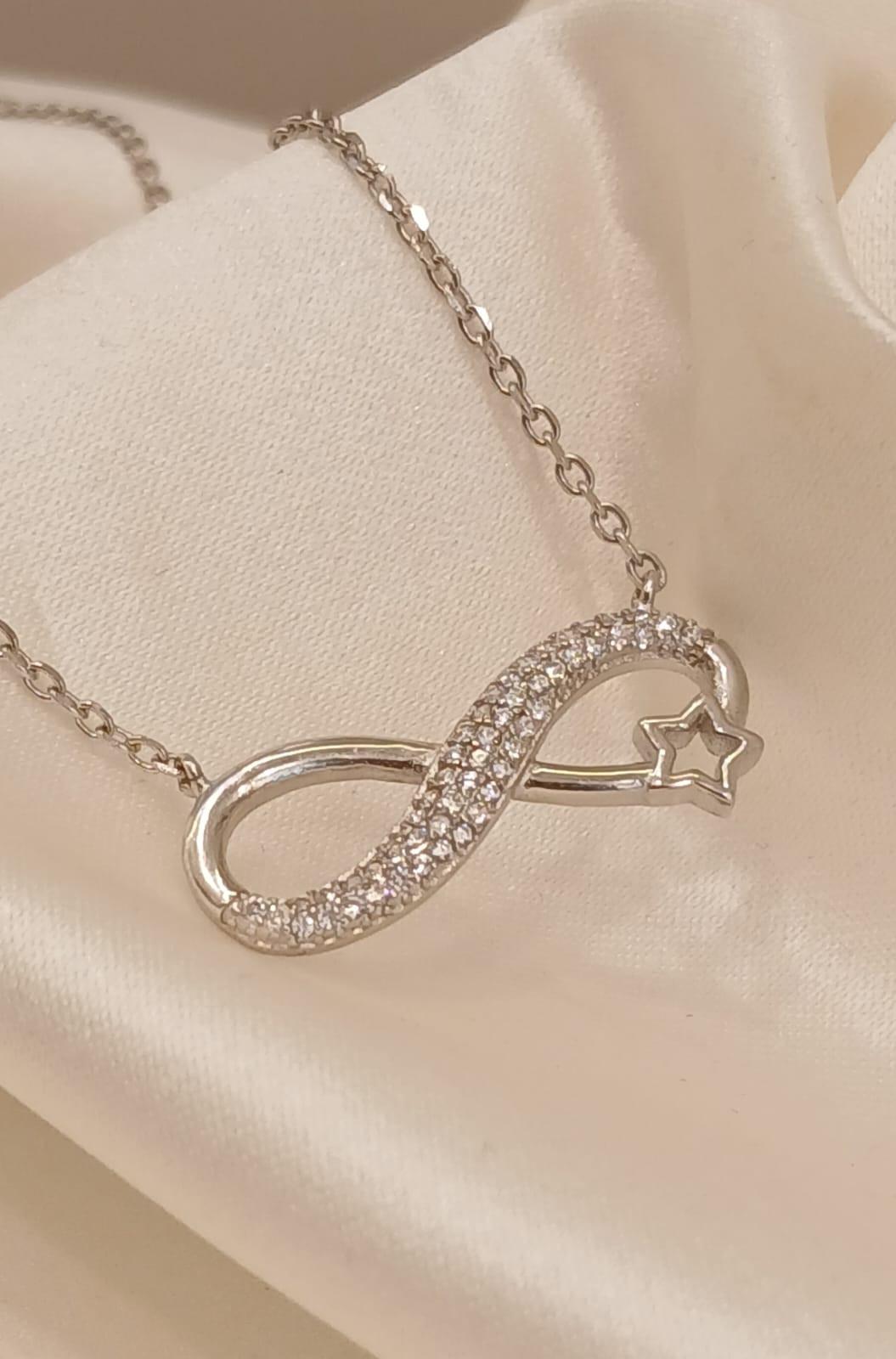 Real Silver Infinity Necklace 925(3.58 gms)