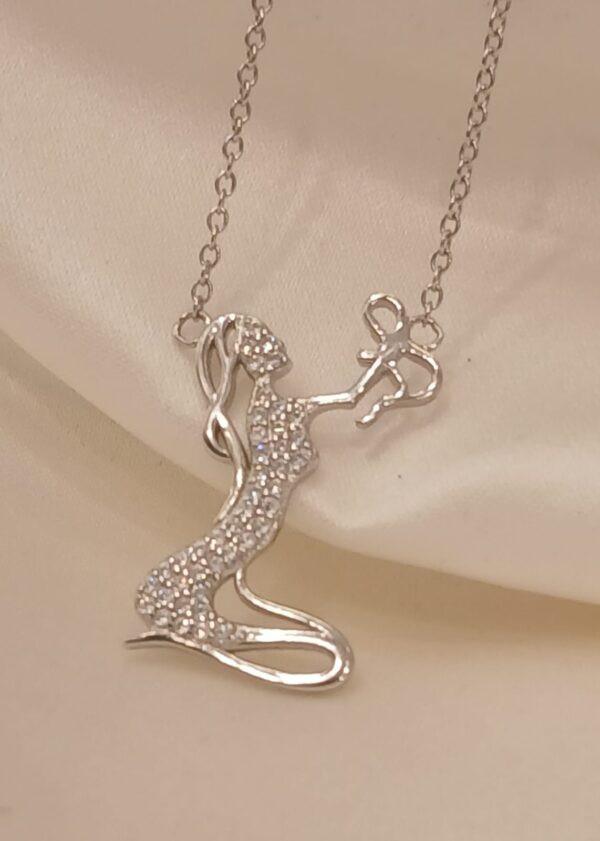 Real Silver Mother & Baby Necklace 925(3.89 gms)