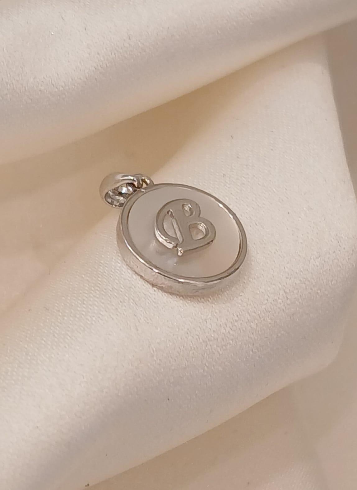 Real Silver Tiny Letter B Pendant 925 (1.06 gms)