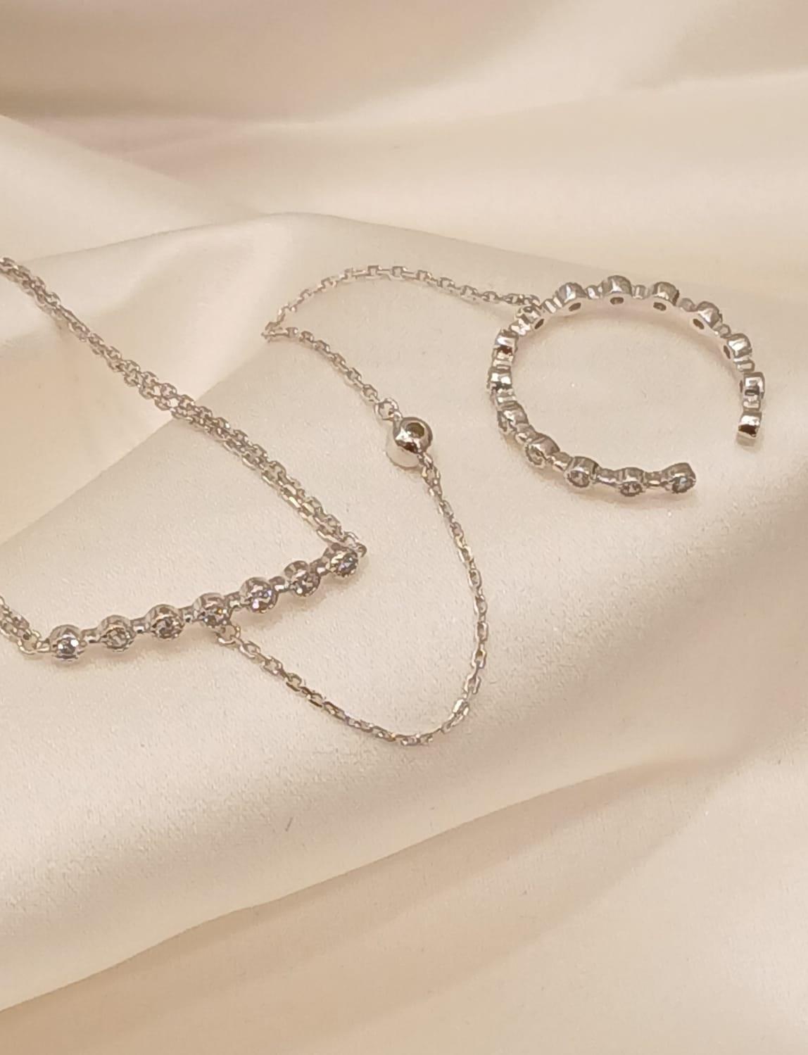 Real Silver Bracelet Ring Chain 925 (Cuff) 4.00 gms