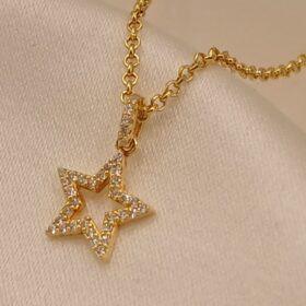 Real Silver Star Necklace 925( 3.78 gms)