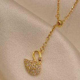 Real Silver Swan Necklace 925( 3.14 gms)
