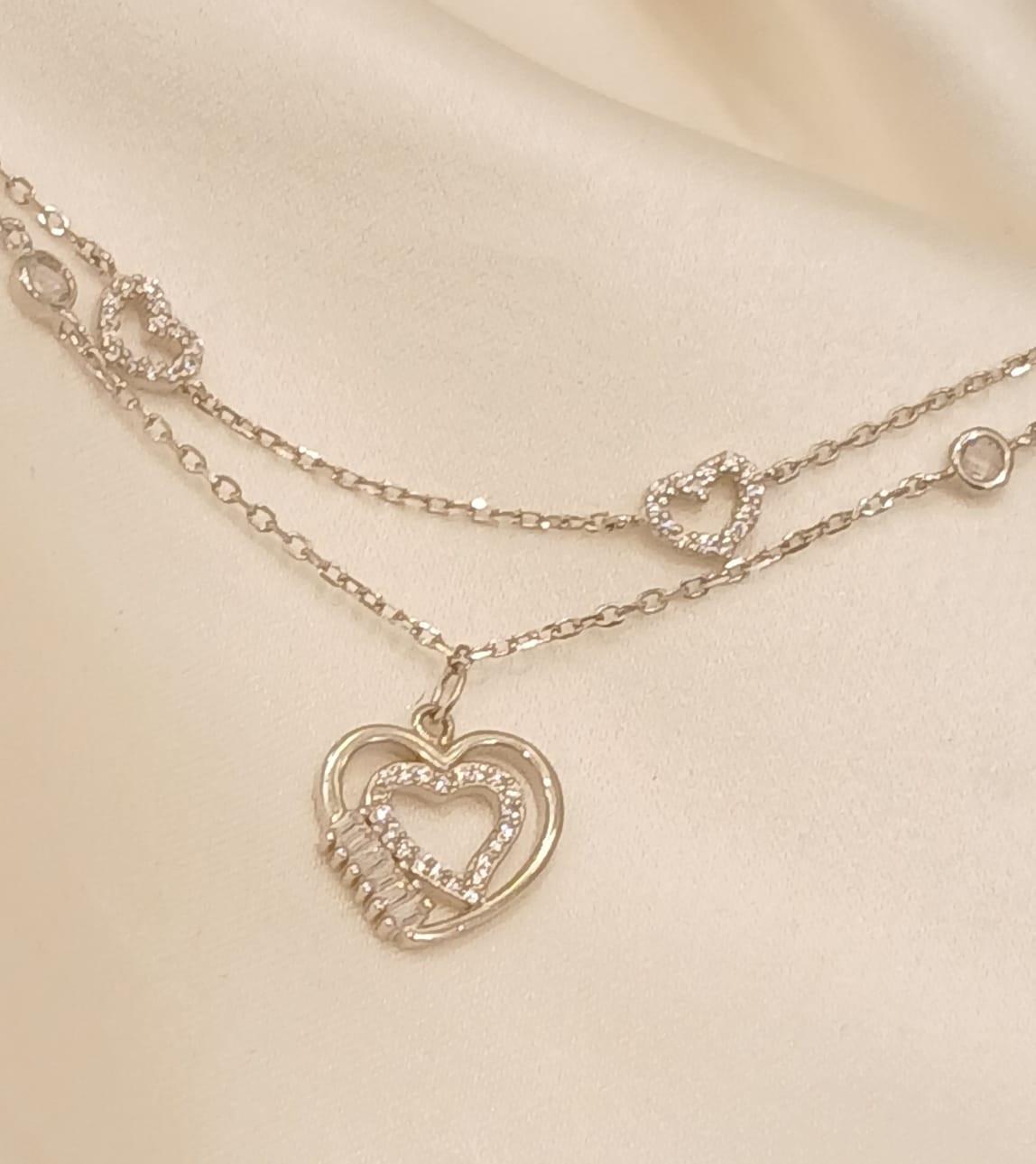 925 Sterling Silver Heart Bracelet (3.64 gms)