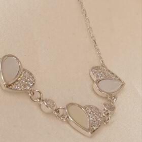 925 Sterling Heart Silver Bracelet (2.15 gms)