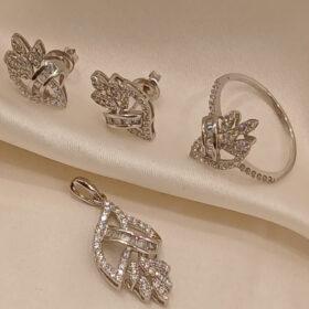 925 Real Silver Half Set (Pendant/Earring/Ring)6.49 gms