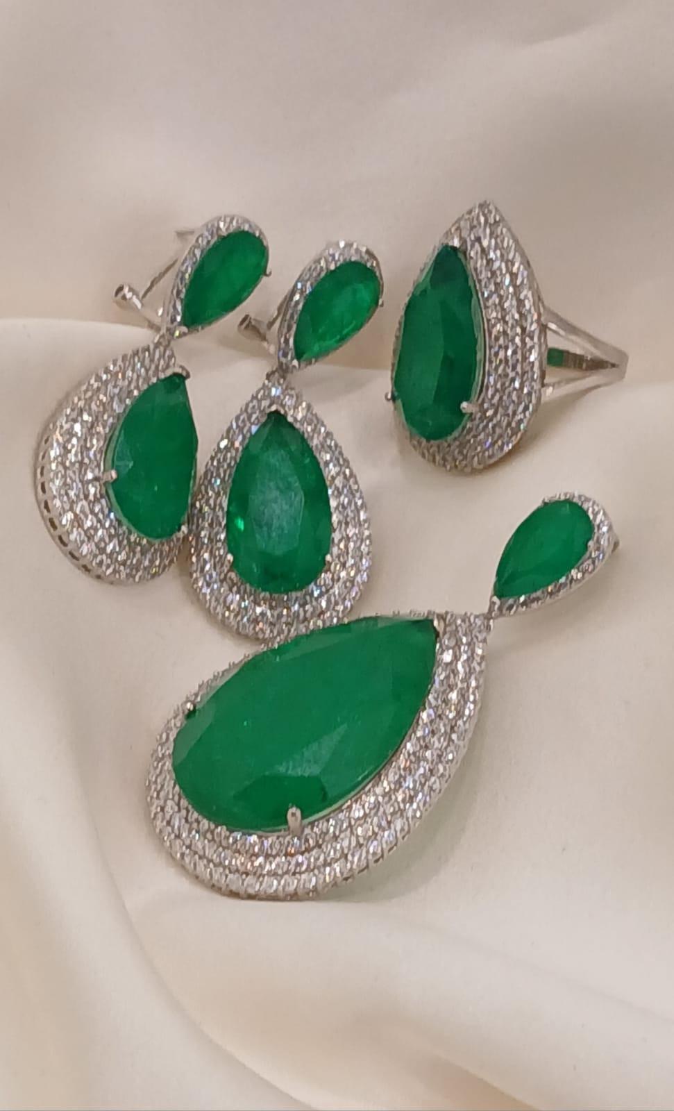 925 Real Silver Half Set (Pendant/Earring/Ring)39.77 gms