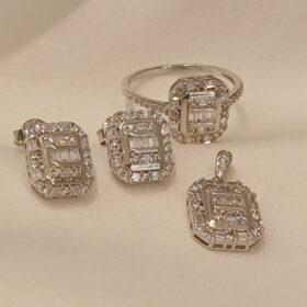 925 Real Silver Half Set (Pendant/Earring/Ring)7.50 gms