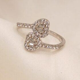 Real Silver Heart Ring 925 (size: 7.5/8 ) 2.67/2.96 gms