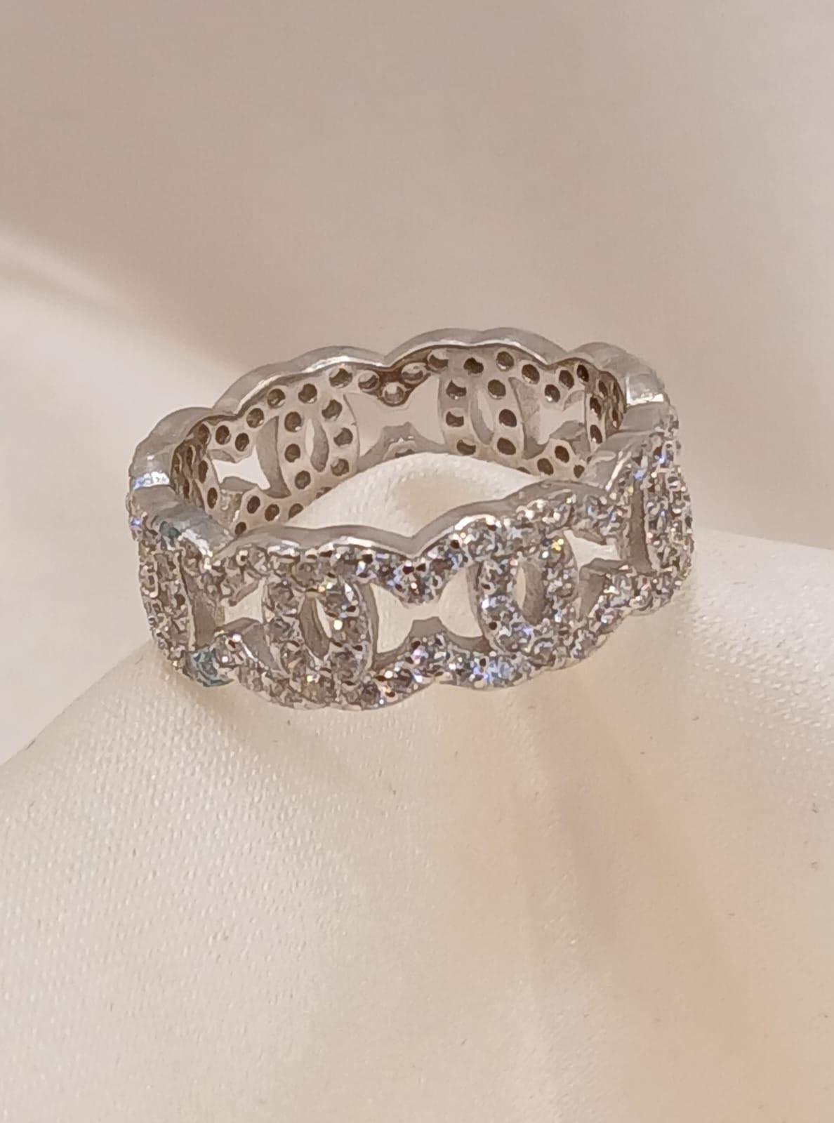 Real Silver Ring 925 (size: 5.9/7 ) 3.54/3.55 gms