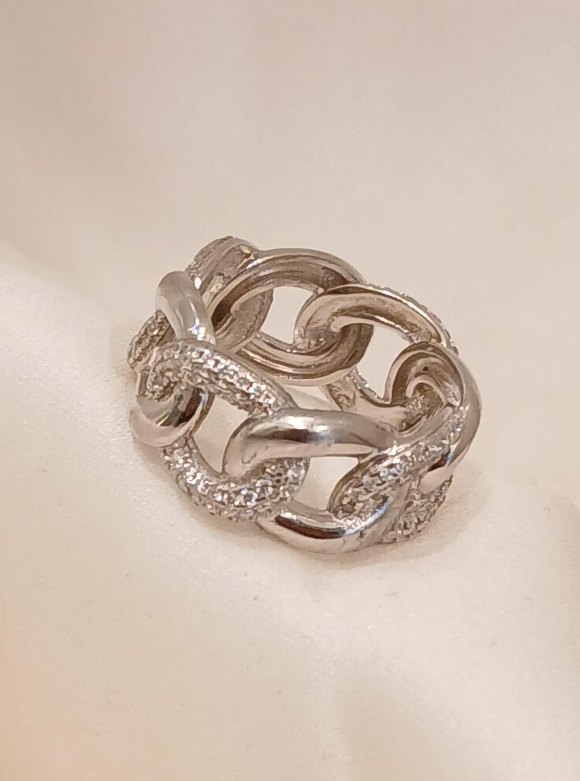 Real Silver Ring 925 (size: 6/7.5 ) 6.87/6.89 gms