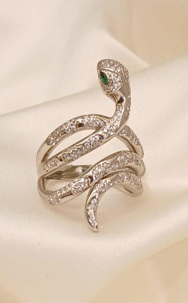 Real Silver Ring Snake 925 (size: 6.8 ) 7.49 gms