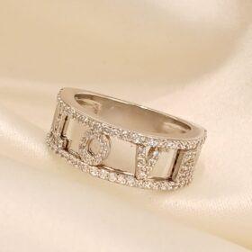 Real Silver Love Ring 925 (size: 6/6.9 ) 6.21/6.56 gms
