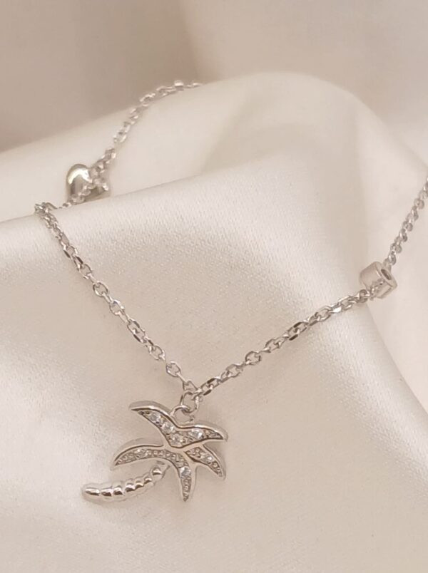 Real Silver Heart/Tree Anklet 925 (4.48 gms)